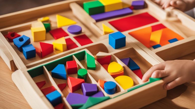 Montessori Farben und Formen Lernspielzeug für Kinder ab 3 Jahren