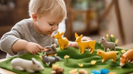 Montessori Tierpflege und Verantwortung Spielzeug für Kinder ab 3 Jahren