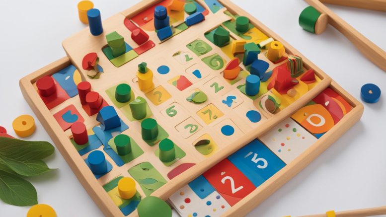 Montessori Zeit und Kalender Lernspielzeug für Kinder ab 3 Jahren